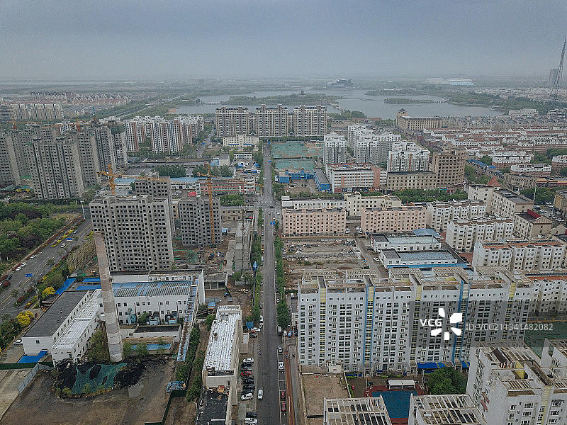 东营 东营区 地标 航拍素材 山东 东营市 城市 商业 风光图片素材