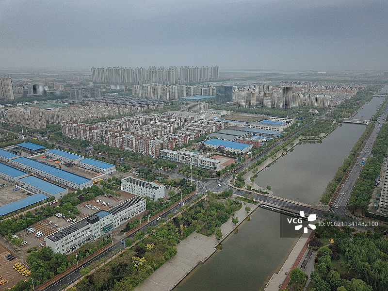 东营 东营区 地标 航拍素材 山东 东营市 城市 商业 风光图片素材