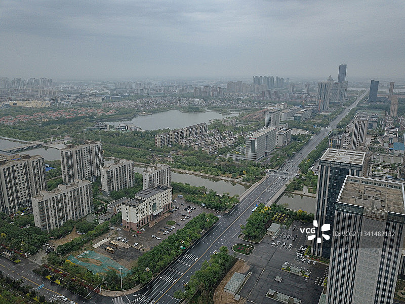 东营 东营区 地标 航拍素材 山东 东营市 城市 商业 风光图片素材