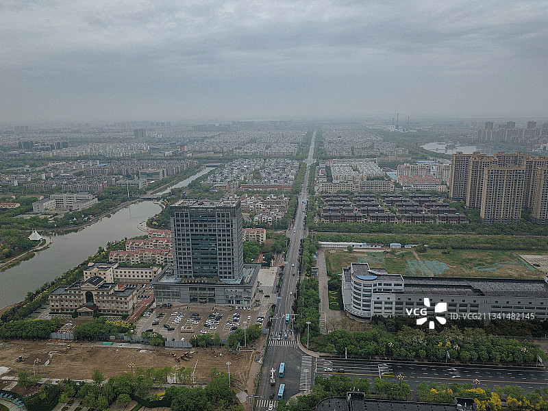 东营 东营区 地标 航拍素材 山东 东营市 城市 商业 风光图片素材