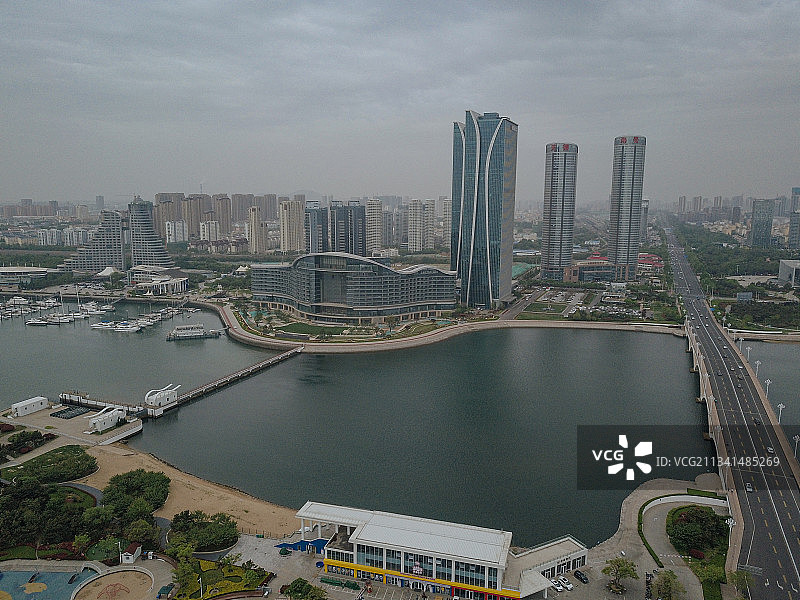 日照 东港区 地标 航拍素材 山东 日照市 城市 商业 风光图片素材