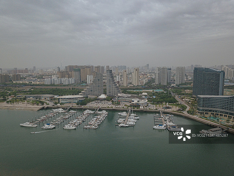 日照 东港区 地标 航拍素材 山东 日照市 城市 商业 风光图片素材