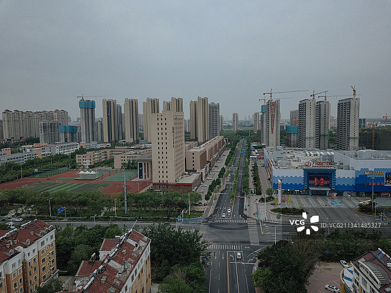 滨州 滨城区 地标 航拍素材 山东 滨州市 城市 商业 风图片素材
