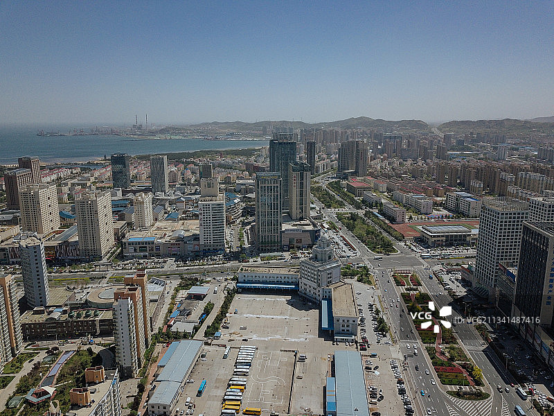 威海 环翠区 地标 航拍素材 山东 威海市 城市 商业 风光图片素材