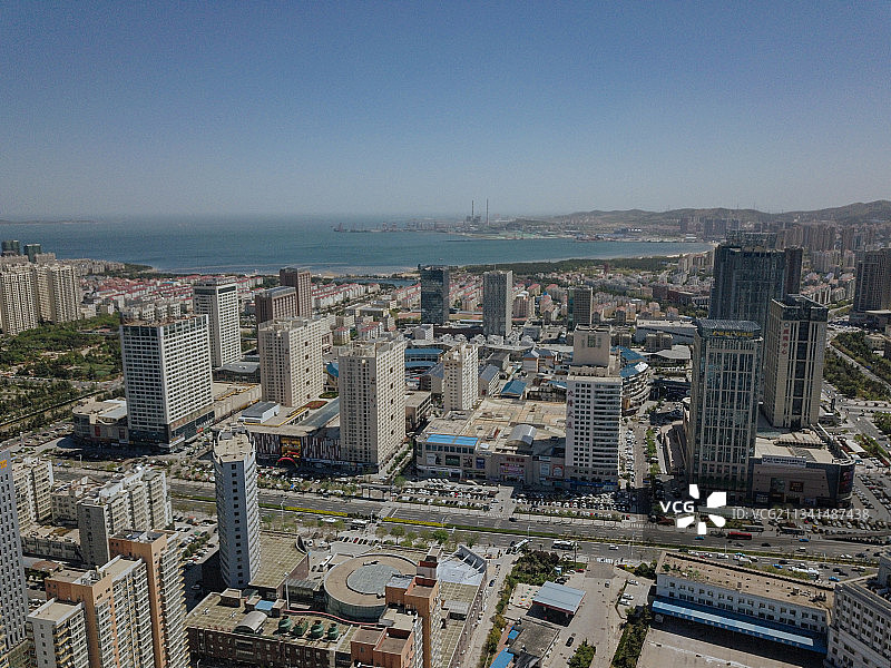 威海 环翠区 地标 航拍素材 山东 威海市 城市 商业 风光图片素材