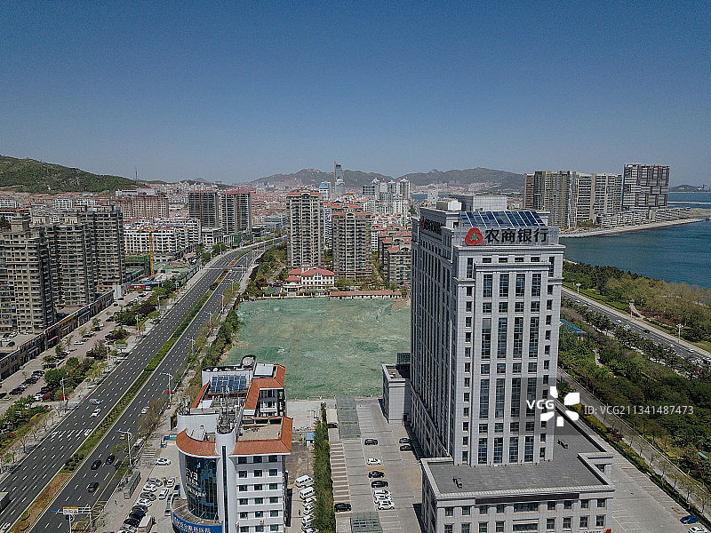 威海 环翠区 地标 航拍素材 山东 威海市 城市 商业 风光图片素材