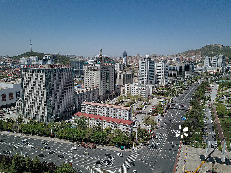 威海 环翠区 地标 航拍素材 山东 威海市 城市 商业 风光图片素材