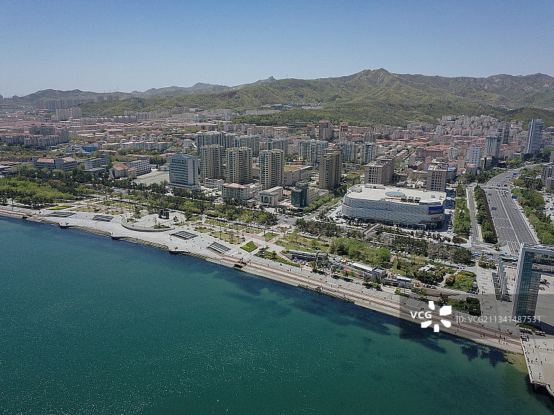 威海 环翠区 地标 航拍素材 山东 威海市 城市 商业 风光图片素材