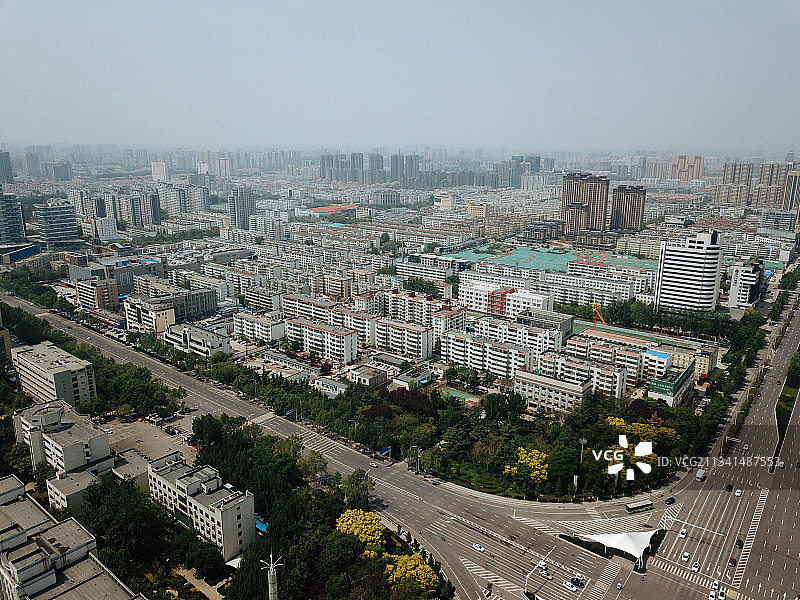 潍坊 奎文区 地标 航拍素材 山东 潍坊市 城市 商业 风光图片素材