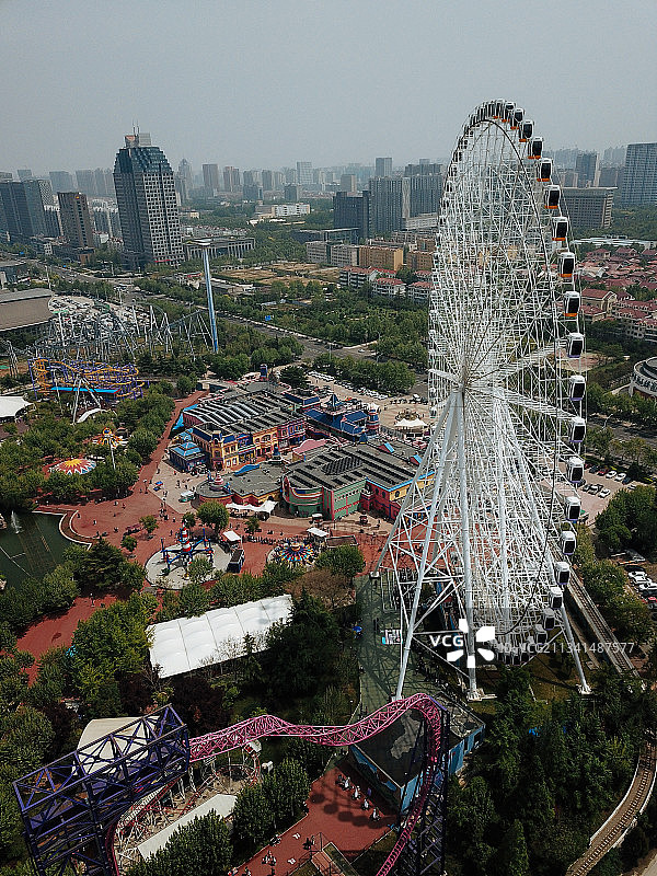 潍坊 奎文区 地标 航拍素材 山东 潍坊市 城市 商业 风光图片素材