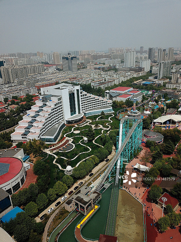 潍坊 奎文区 地标 航拍素材 山东 潍坊市 城市 商业 风光图片素材