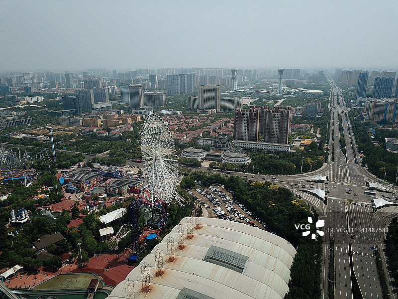 潍坊 奎文区 地标 航拍素材 山东 潍坊市 城市 商业 风光图片素材