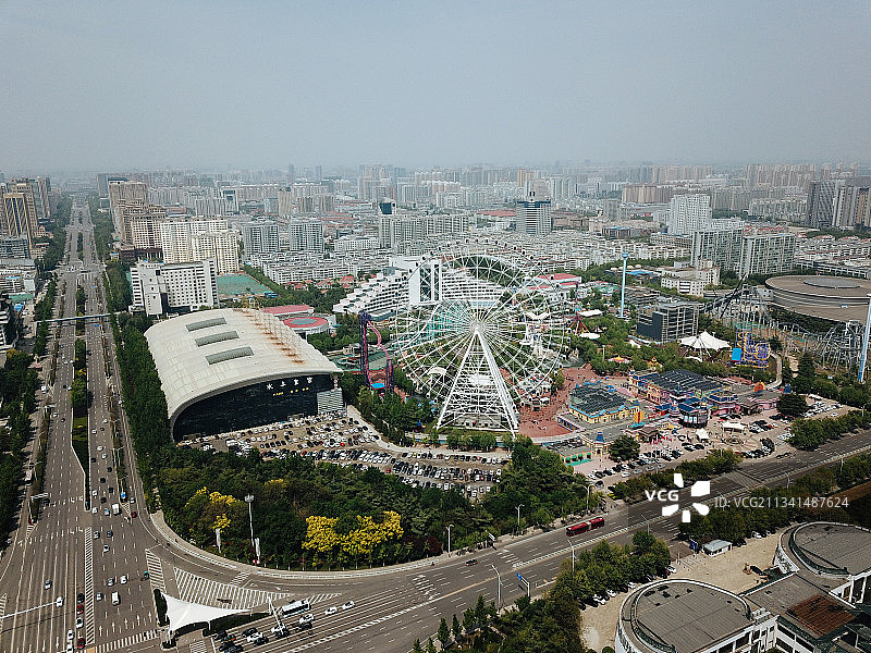 潍坊 奎文区 地标 航拍素材 山东 潍坊市 城市 商业 风光图片素材