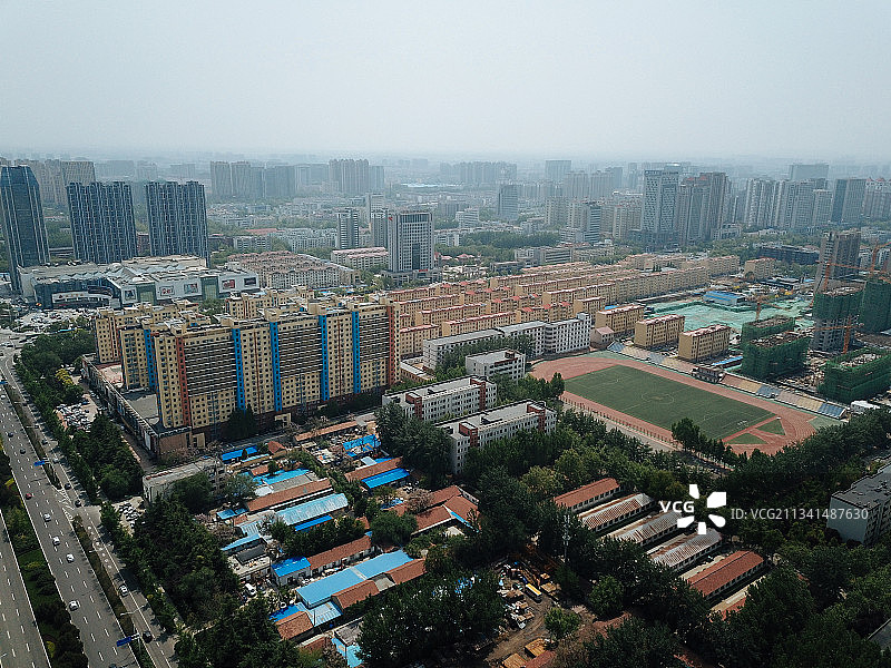 潍坊 奎文区 地标 航拍素材 山东 潍坊市 城市 商业 风光图片素材