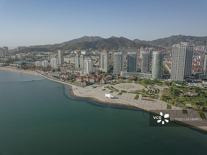 烟台 莱山区 地标 航拍素材 山东 烟台市 城市 商业 风光图片素材