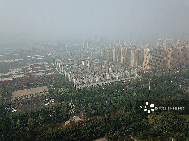 淄博 张店区 地标 航拍素材 山东 淄博市 城市 商业 风光图片素材