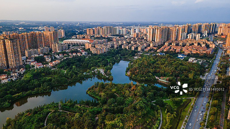 四川自贡南湖公园图片素材