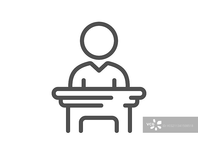 选举候选人线性图标投票标志图片素材