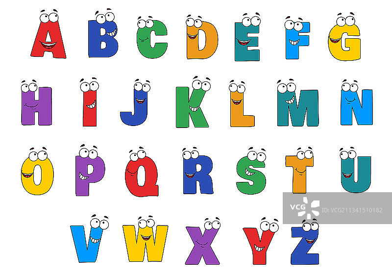 卡通字母表图片素材