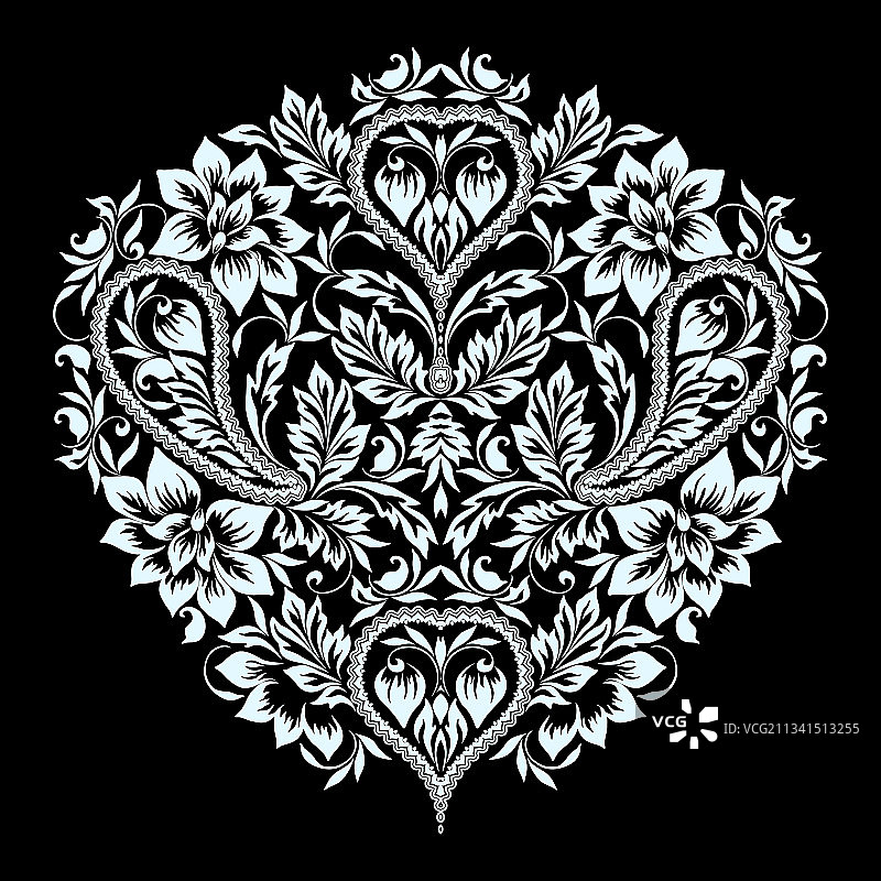 心形领口-民族设计图片素材