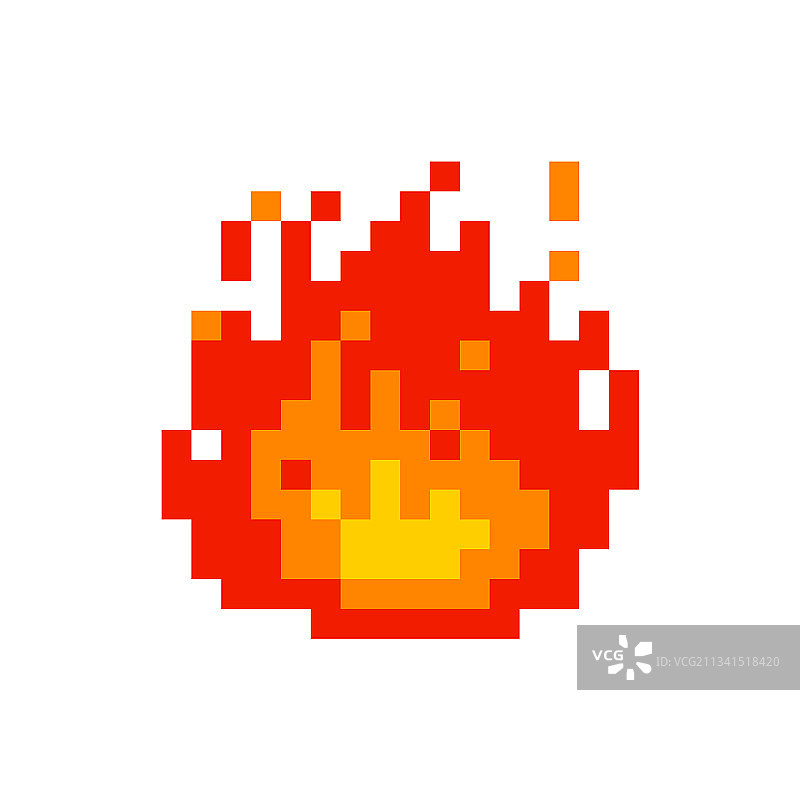 8位像素火焰图片素材