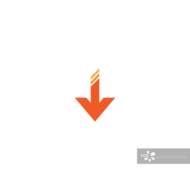 红色箭头向下图标下载标志图片素材