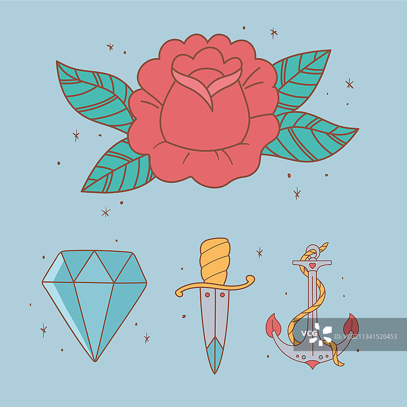 传统风格纹身图案合集图片素材