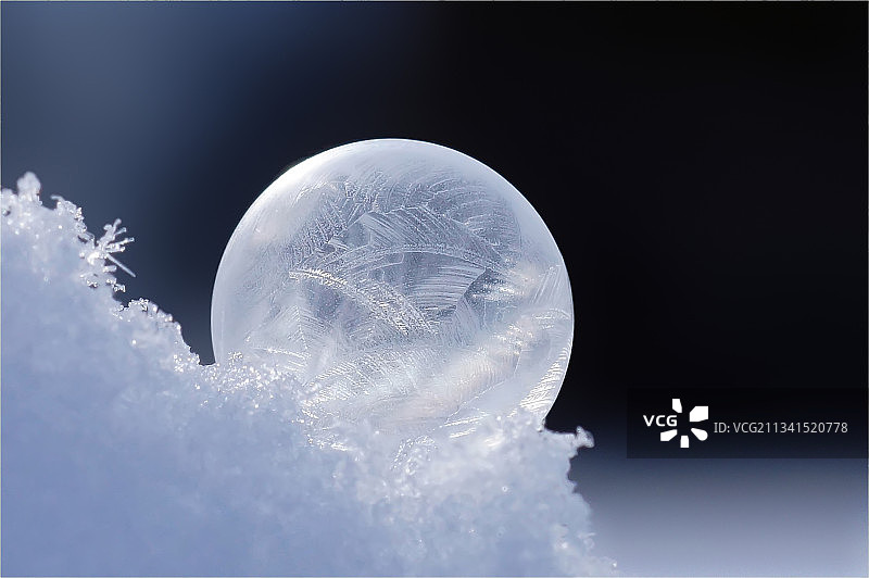 冰上的积雪特写图片素材