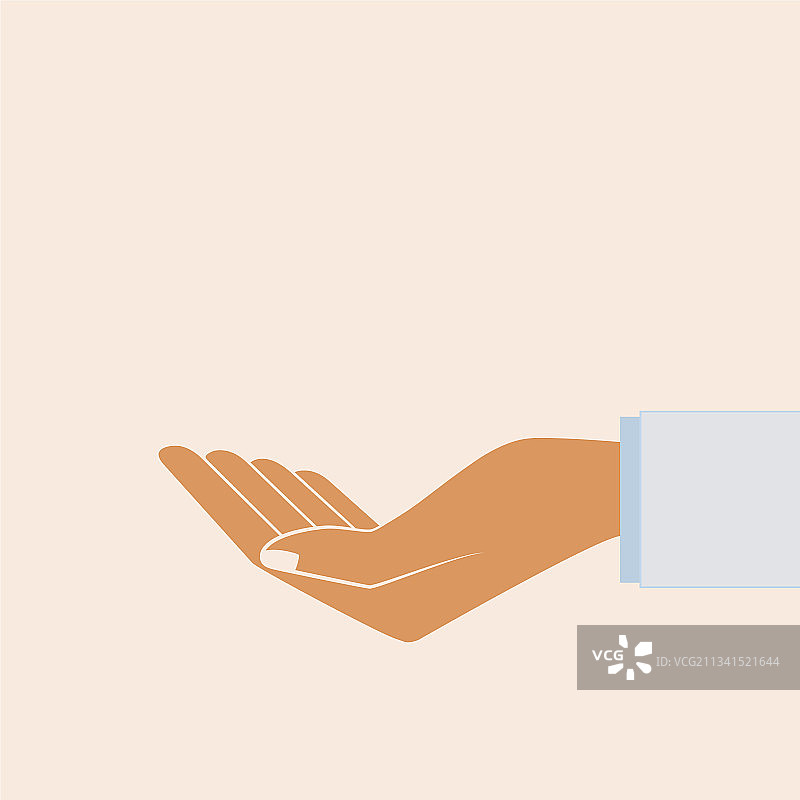 穿着白色外套的手图片素材