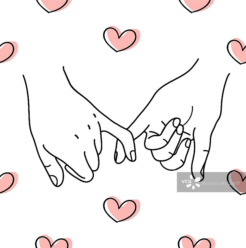 小心心无缝图案图片素材