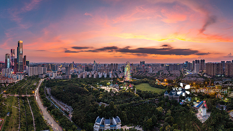 凤岭儿童公园晚霞图片素材