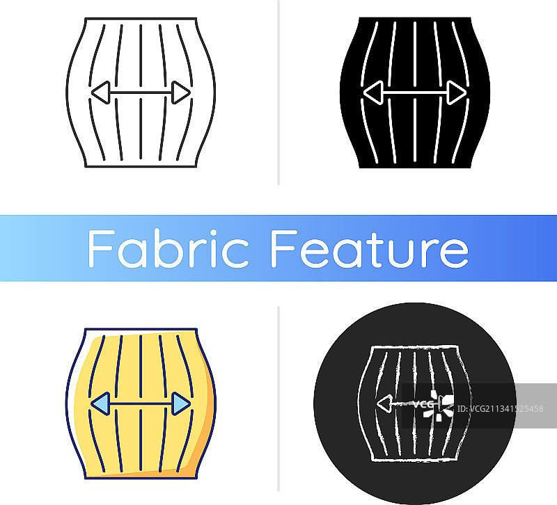 可拉伸面料属性图标图片素材