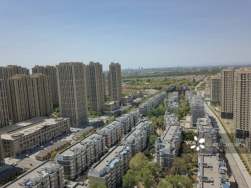 燕郊  地标 航拍素材 河北省  廊坊市  三河 燕郊开发区图片素材