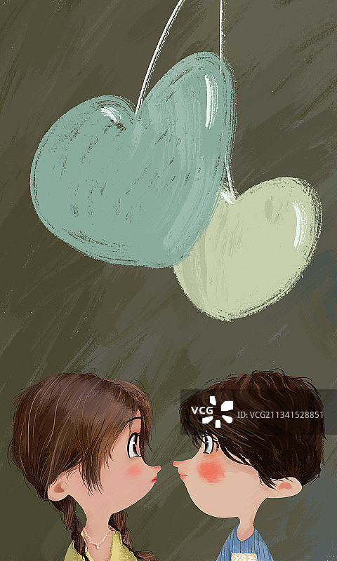 对视的情侣图片素材