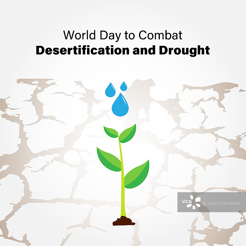 世界防治荒漠化和干旱日图片素材