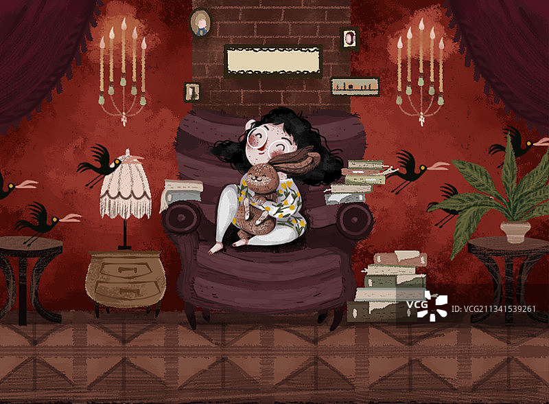 森系-一个人的童年图片素材