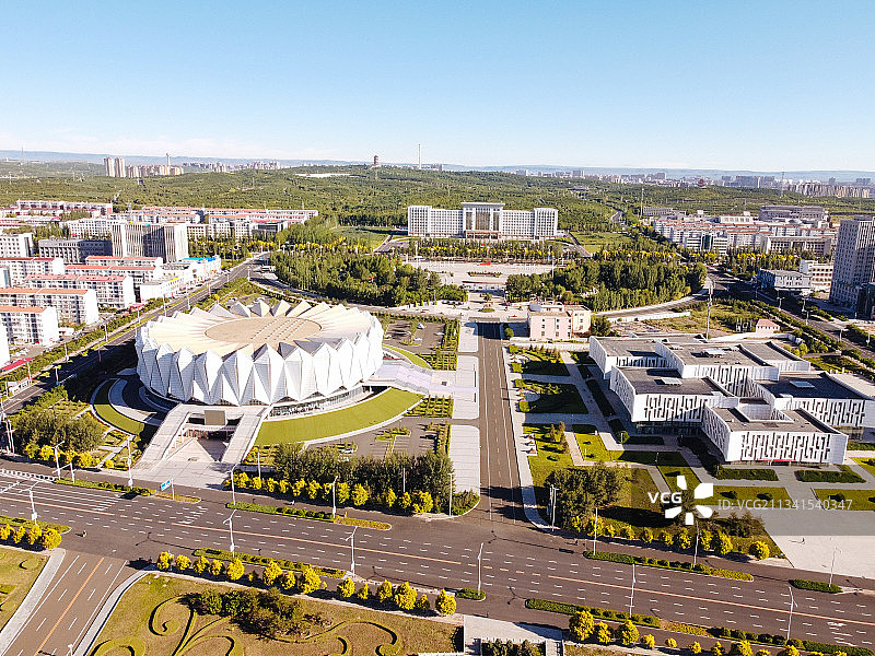 集宁区 乌兰察布 地标 航拍素材 内蒙古自治区 乌兰察布市图片素材