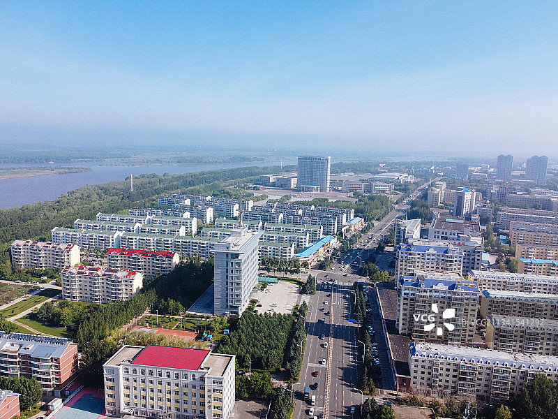 齐齐哈尔 铁锋区 地标 航拍素材 黑龙江 齐齐哈尔市 城市图片素材