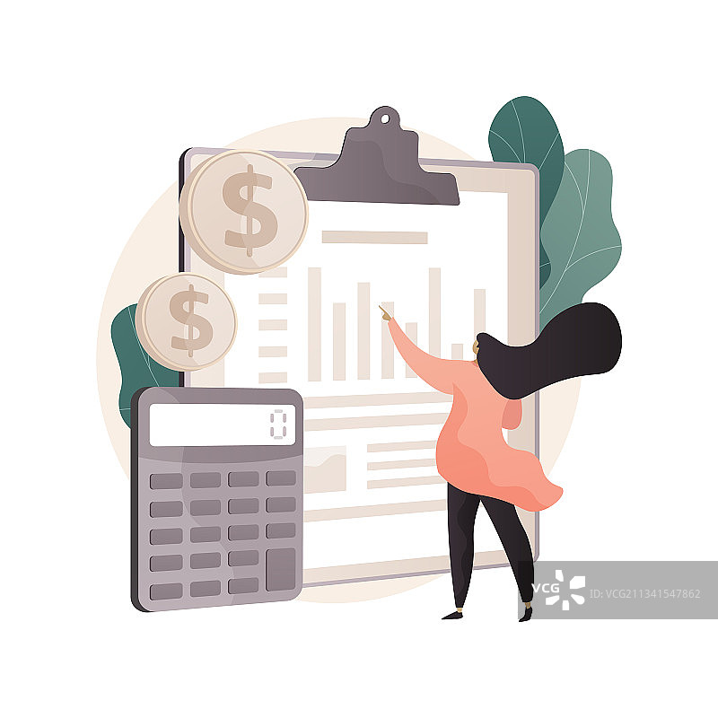 收入报表抽象概念图片素材