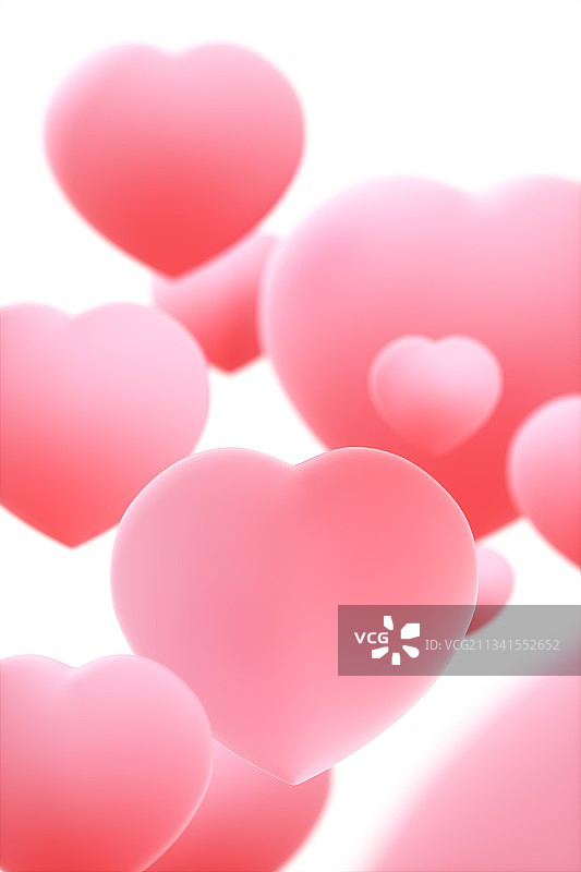 3d渲染的心形背景图片素材