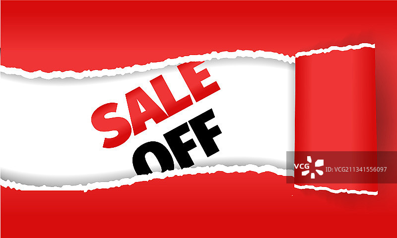 促销撕纸概念图片素材