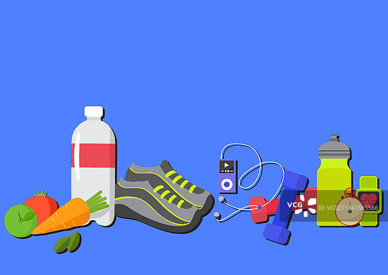 健康运动健身生活方式设计图片素材