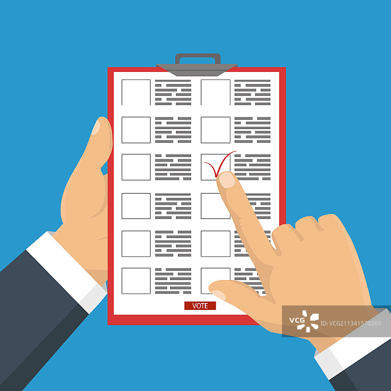 手持选票概念选举图片素材