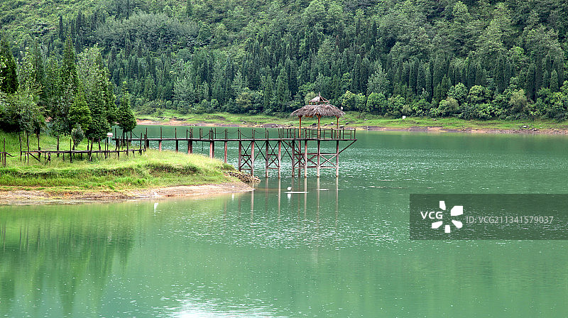 中国凉都贵州三池三湖六盘水之明湖国家湿地公园风光图片素材