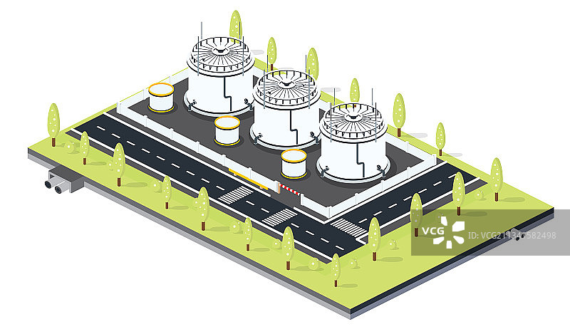 2.5D汽油、原油或柴油存储图片素材