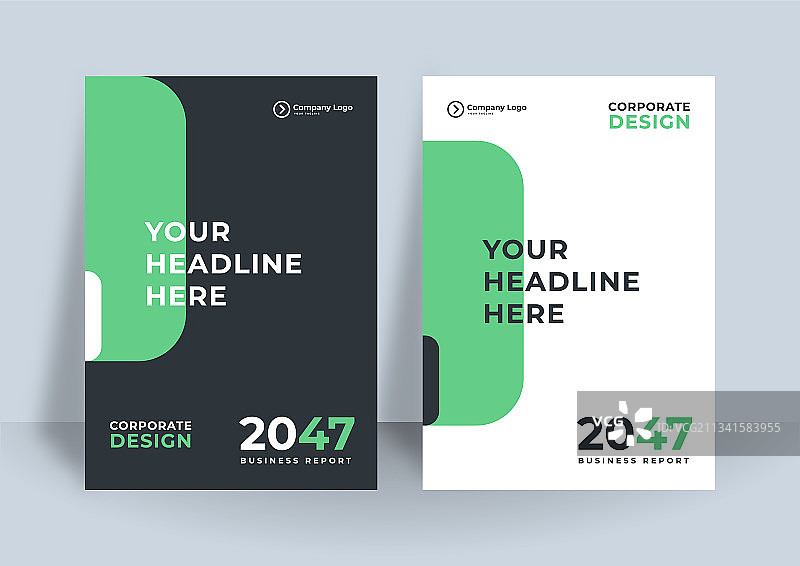 企业年度报告册设计模板图片素材