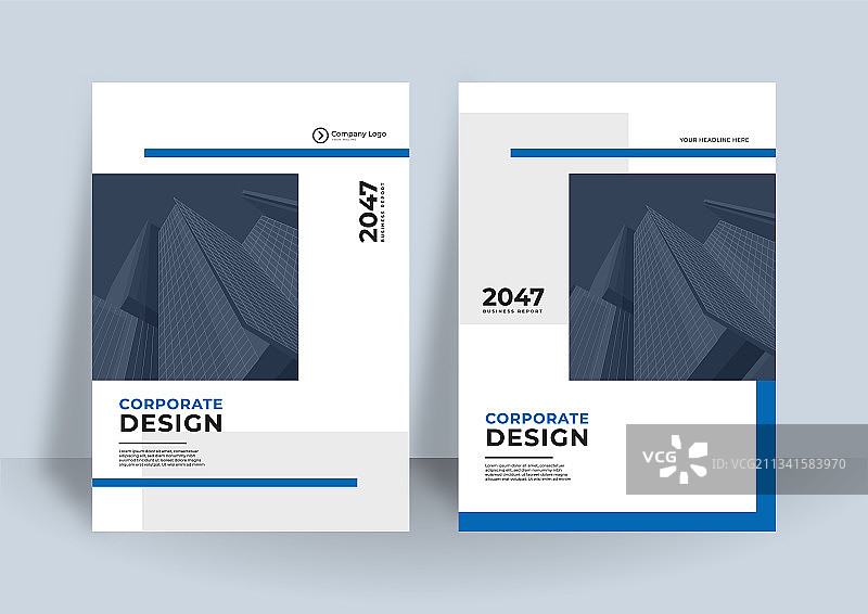 企业年度报告册设计模板图片素材