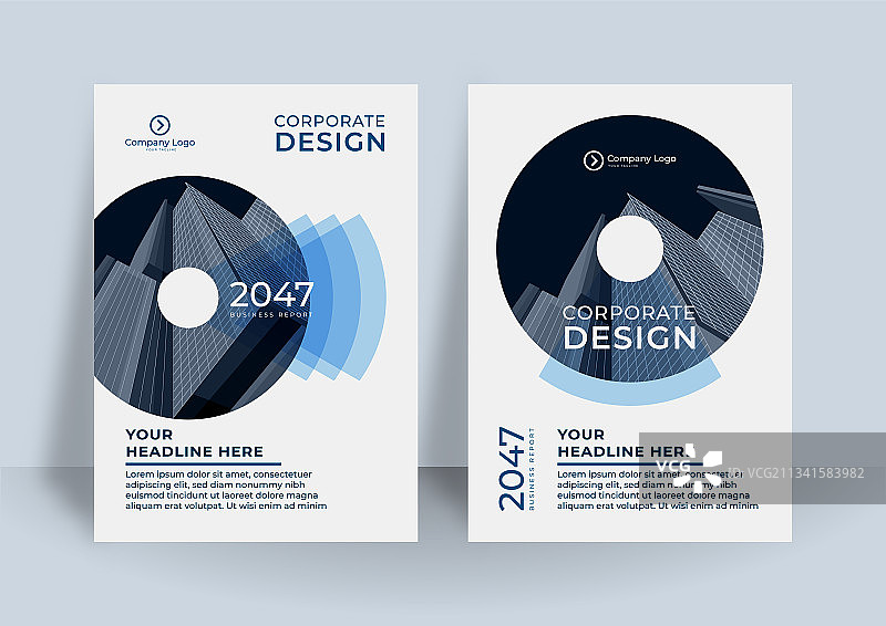 商业书籍或年度报告设计模板图片素材