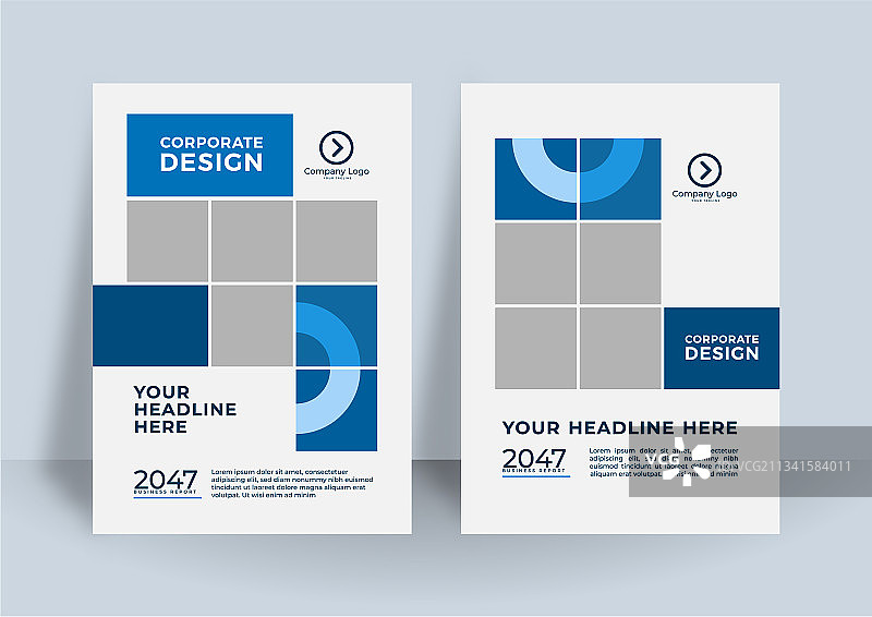 企业年度报告册设计模板图片素材