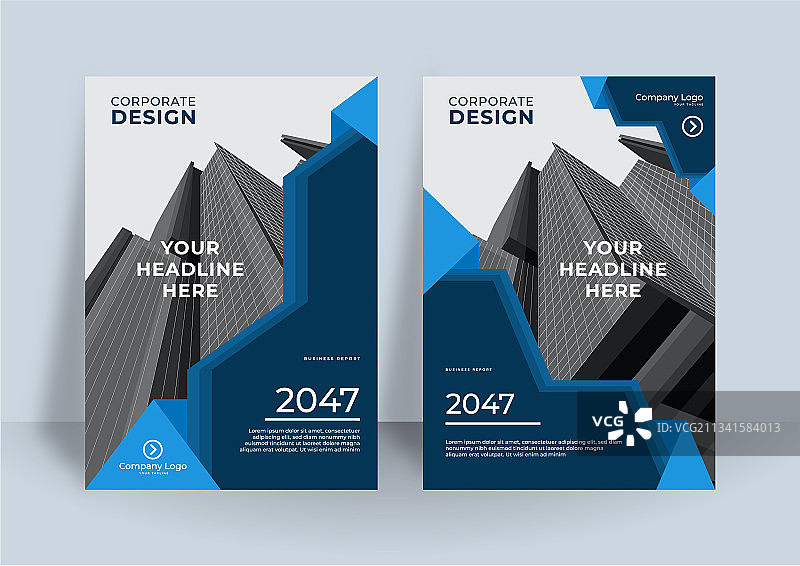 企业年度报告册设计模板图片素材